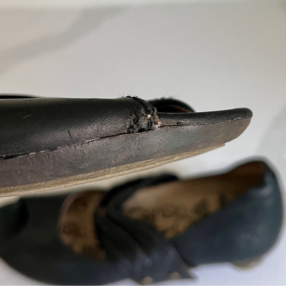 Fly London LAFF Peep Toe Multi strap Black Ballerina Heel Shoes Size 7 - Picture 10 of 16